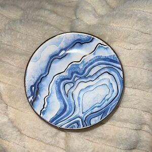 Blue marble jewelry tray